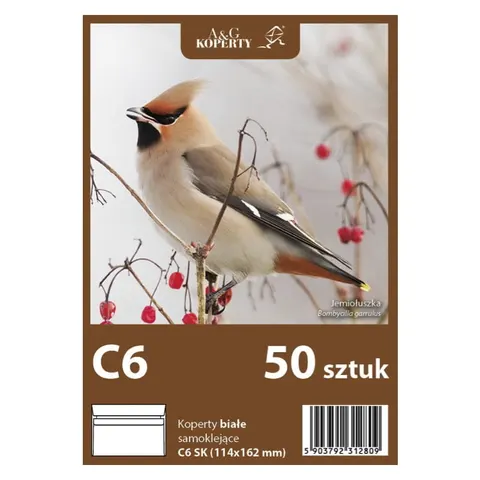Koperty białe C6 50 sztuk SK, A&G