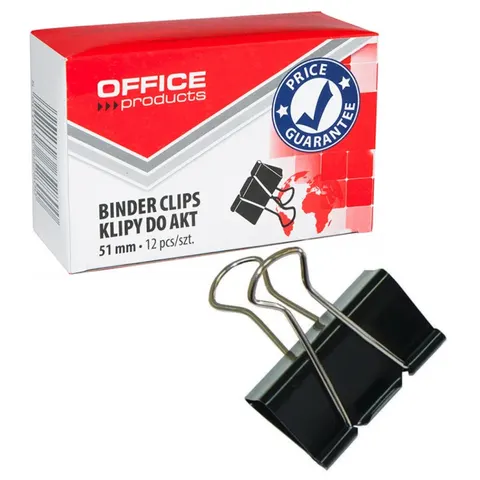 Klipy biurowe klipsy Office Products 51 mm 12 szt