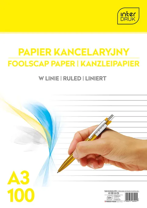 Papier kancelaryjny A3 linia (100) INTERDRUK
