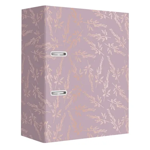 Segregator Metalic Rose Gold Kwiaty A4 75mm 2 Ringi, Interdruk