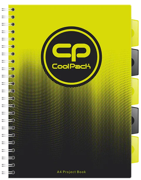 Coolpack GRADIENT KOŁOZESZYT A4 100k kratka LEMON