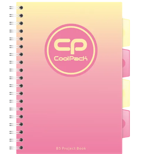 Coolpack GRADIENT KOŁOZESZYT B5 100k kratka PEACH