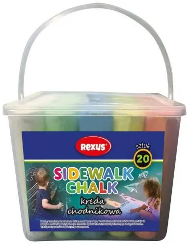 Kreda chodnikowa gruba wiaderko 20 sztuk, Beniamin