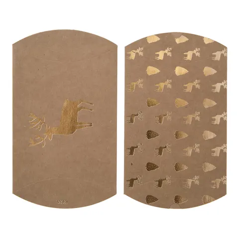 Pudełko prezentowe Kraft 10x11 cm Jeleń 4 sztuki Dp Craft