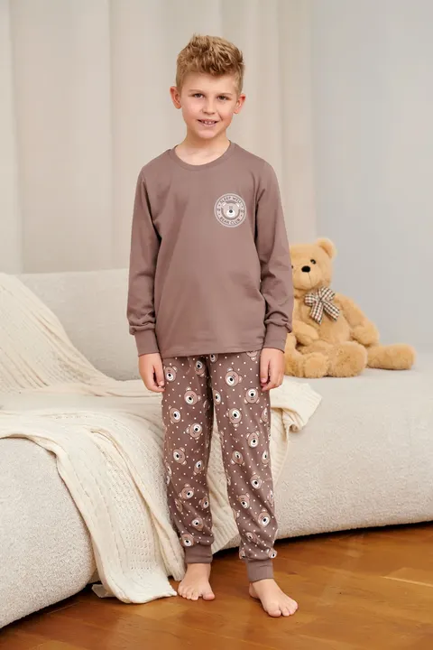 Brązowa piżama dziecięca Bear Club