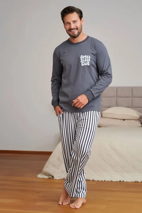 Grafitowa piżama męska Apres sleep club