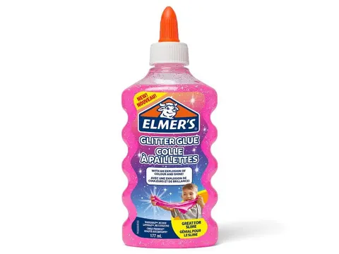 Klej błyszczący z brokatem różowy 177 ml, Elmers