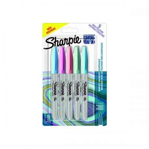 Markery permanentne Sharpie 5 sztuk Fine Mystic Gems