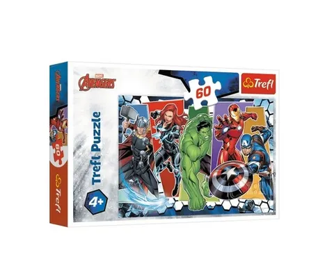 Puzzle 60 elementów Avengers Marvel Trefl