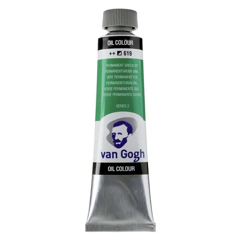 Farba olejna Van Gogh 619 Permanent Green Deep 40 ml, Talens