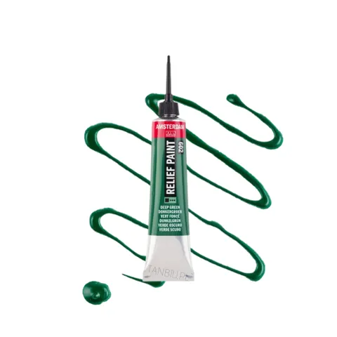 Farba konturowa Konturówka Amsterdam 602 Deep Green 20 ml, Talens Relief Paint