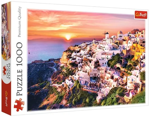 Puzzle Trefl 1000 elementów Zachód słońca nad Santorini
