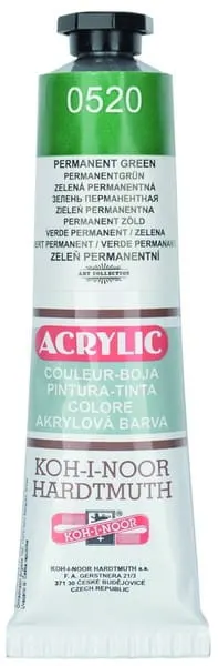 Farba akrylowa zielona permanentna 40 ml, Koh i Noor