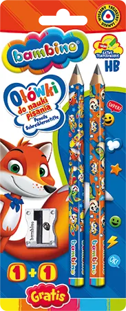 Bambino Ołówki do nauki pisania 1 + 1 ołówek gratis z temperówką