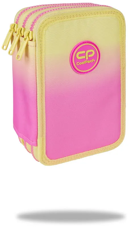 Piórnik potrójny z wyposażeniem Coolpack Gradient Peach Jumper 3