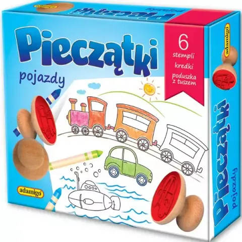 Gra pieczątki pojazdy, Adamigo