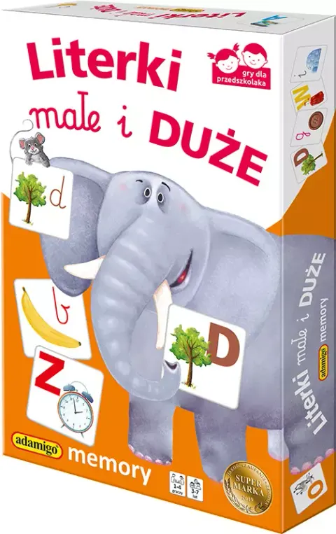 Gra memory Literki małe i duże Adamigo