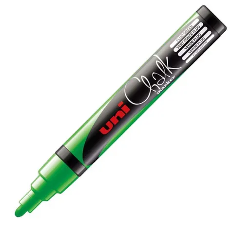 Marker kredowy UNI PWE-5M 1.8mm-2.5mm zielony UNPWE5M/DZI