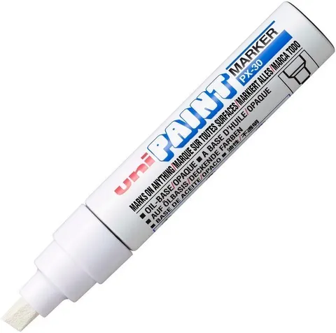Marker olejowy UNI PX-30 ścięta końcówka biały
