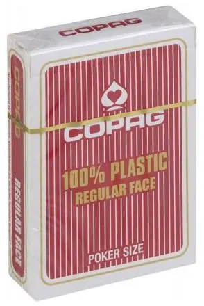 Karty do gry w pokera Copag Czerwone plastikowe, Cartamundi