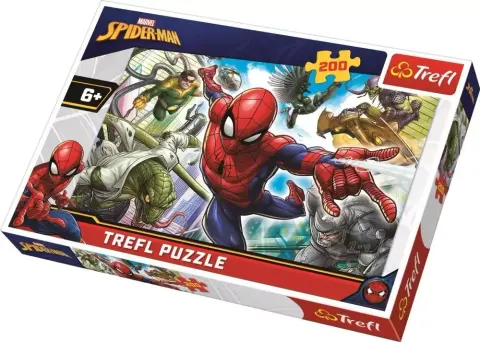 Puzzle Trefl 200 elementów Spiderman Urodzony Bohater