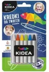 Kredki do malowania twarzy 6 kolorów x 2,5g Kidea Derform