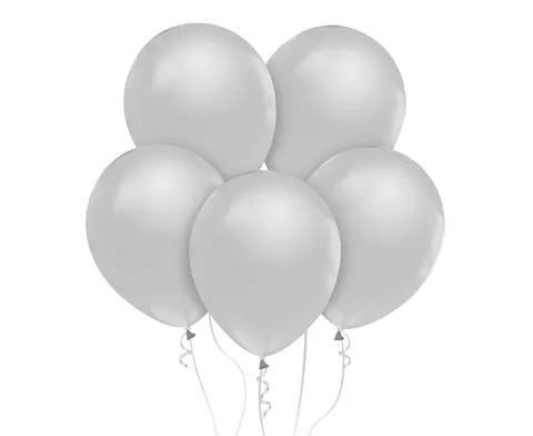 Balony metaliki srebrne 12 cali 50 szt Godan