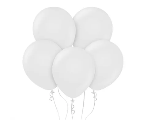 Balony pastelowe białe 12 cali 50 szt Godan