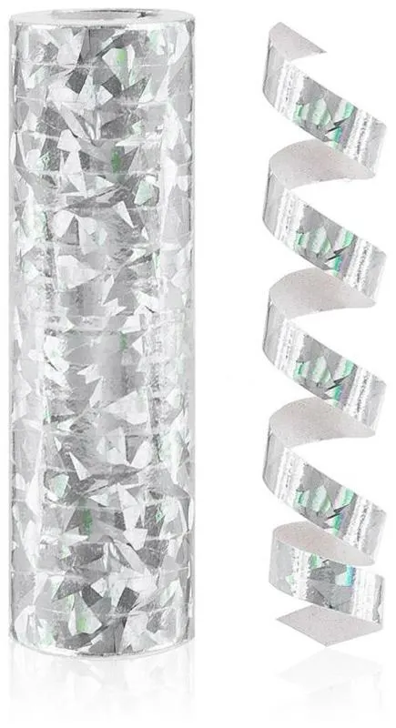 Serpentyna holograficzna srebrna 4 m, GoDan
