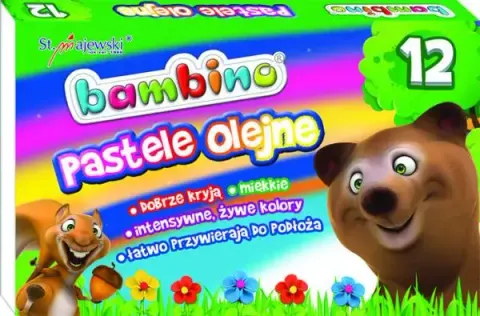 Pastele olejne 12 kolorów BAMBINO