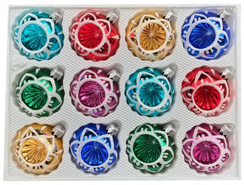 Bombki 6 cm 12 szt REFLEKTOR mix kolorów