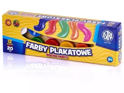 Farby plakatowe 12 kolorów A20 ASTRA 83114901