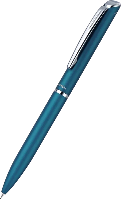 Pióro kulkowe Sterling EnerGel turkusowe 0,7 mm niebieski w etui BL2007, Pentel