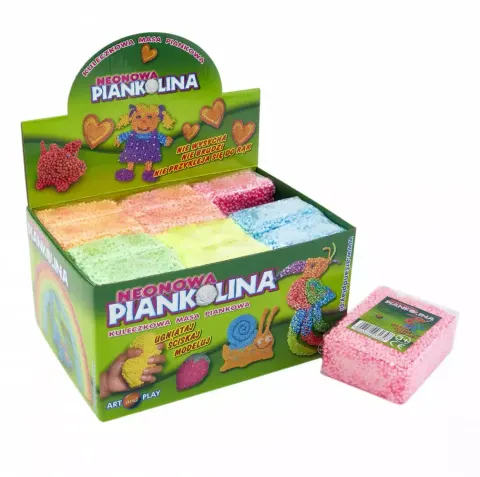 Piankolina 12 kostek 6 kolorów neonowa 3+, Art and Play