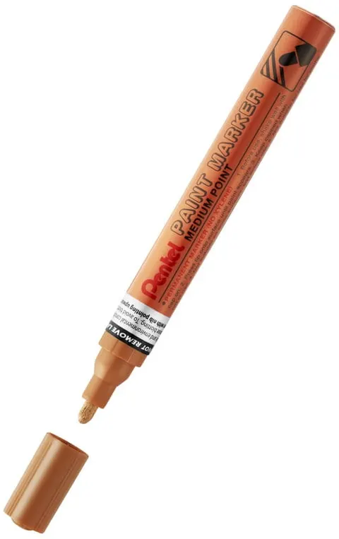 Marker olejowy Pentel brązowy perłowy 4,5 mm MMP10 aluminiowa obudowa
