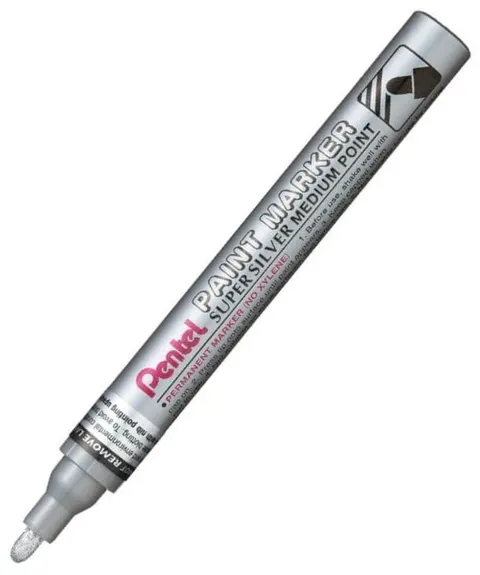 Marker olejowy Pentel srebrny 4,5 mm MMP10 aluminiowa obudowa