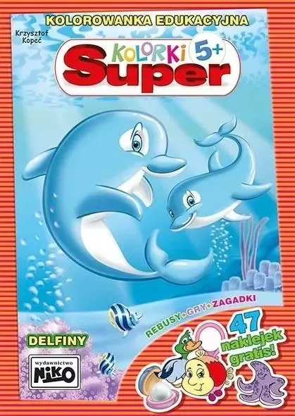 Kolorowanka edukacyjna Super kolorki Delfiny 5+, Niko