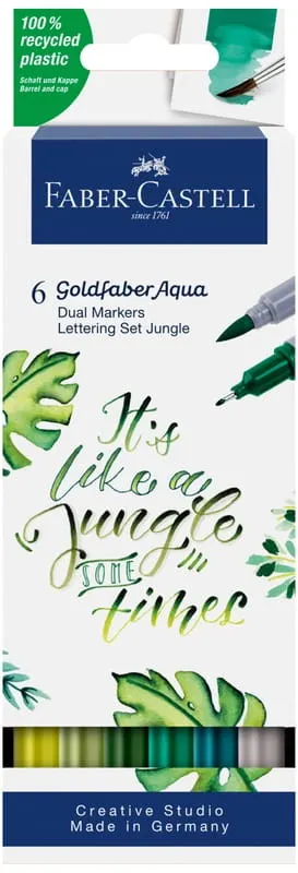 Pisaki Akwarelowe Goldfaber Dwustronne Handlettering 6szt Faber-Castell