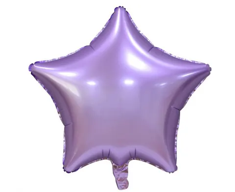 Balon foliowy Gwiazda matowa liliowa 44 cm, GoDan