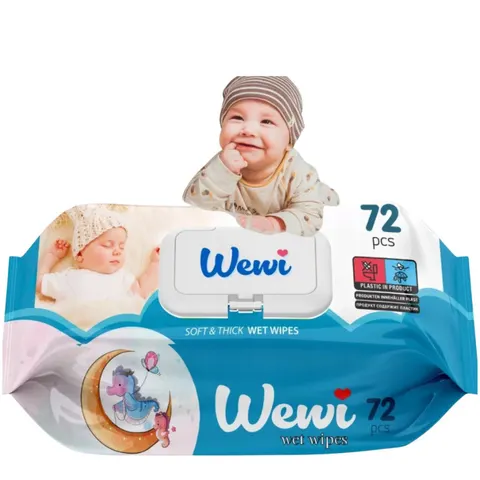 WEWI BABY Chusteczki nawilżane dla dzieci, 72 szt