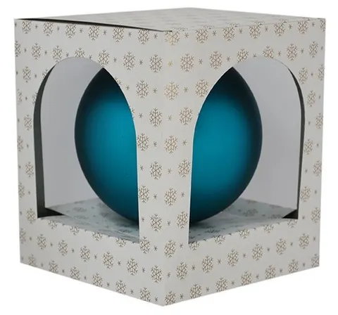 Bombka gładka duża 15 cm turkus mat