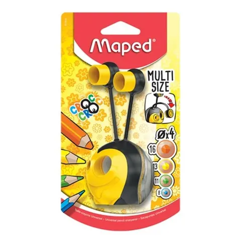 Temperówka Maped Croc Universal 2 Otwory + 2 Nakładki Pszczółka 017810