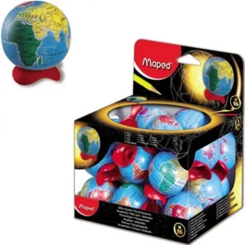 Temperówka pojedyncza z pojemnikiem Globe Maped