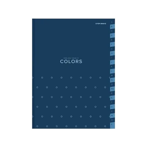 Skorowidz A4 96k kratka 70g Colors niebieski, Top-2000