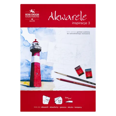 Blok do akwareli Inspiracje 3 A4 320g 20 kartek, Koh i Noor