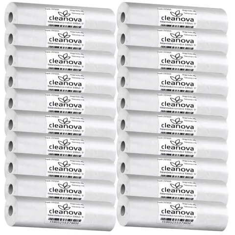 CLEANOVA Reklamówki na rolce 100 szt 43x35cm, pakiet 20 rolki