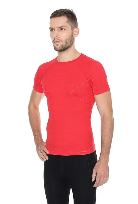 Brubeck Koszulka męska z MERINO ACTIVE WOOL krótki rękaw