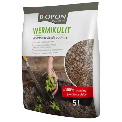 BIOPON NATURAL Dodatek Do Podłoża Napowietrzający Glebę 5 L