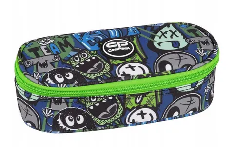 Piórnik szkolny Coolpack owalny z klapką Monster Team Campus