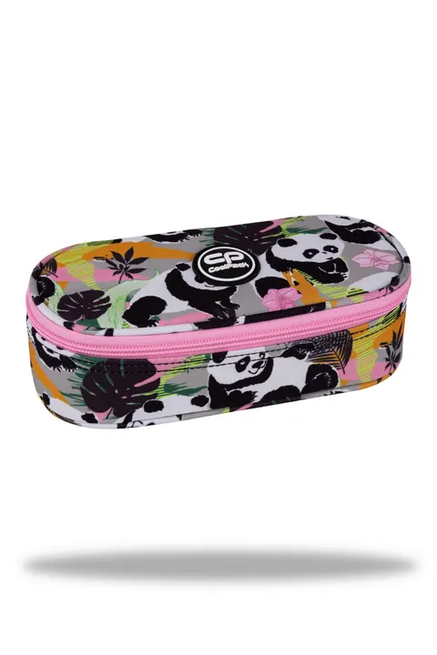 Piórnik szkolny Coolpack owalny z klapką Panda Gang Campus